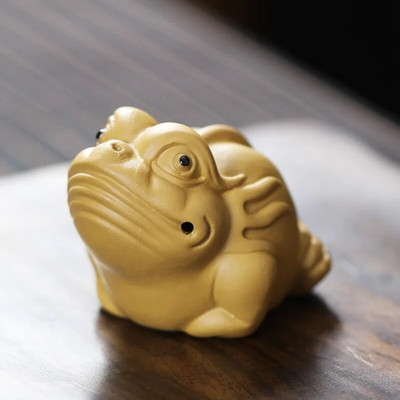 Kinijos butikas Violetinė molio arbata Naminių gyvūnėlių talismanas Auksinės rupūžės arbata figūrėlės Papuošalai Rankų darbo amatai Arbatos rinkinio dekoravimo priedai