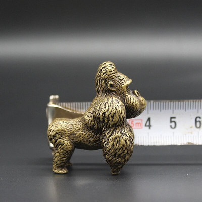 Arbata Pet Bronze Gorilla Dekoratyvinis bronzinis menas Arbatos rinkinio priedai arbatos augintinio molis 4,2x2,8x3,8cm