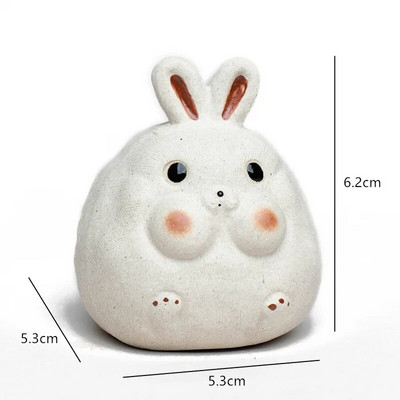 Retro violetinė molio arbata Gyvūnėlis Kiniškas Zodiakas Triušis Statula Gyvūnų Arbata Figūrėlės Papuošalai Staliniai amatai Arbatos rinkinio priedai