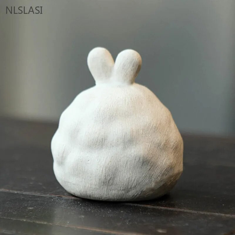 Retro violetinė molio arbata Gyvūnėlis Kiniškas Zodiakas Triušis Statula Gyvūnų Arbata Figūrėlės Papuošalai Staliniai amatai Arbatos rinkinio priedai