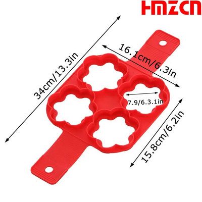 Nelipnus kalėdinių blynų formelių žiedas silikoninis keptų kiaušinių formelės daugkartinio naudojimo blynų kepimo aparatas kiaušinių žiedas virtuvės kepimo kepimo įrankis