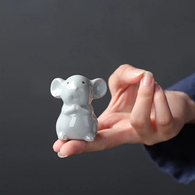 1 ks Keramická čajová ozdoba pre domáce zvieratá, soška zvieratka, figúrka čaju, butiková dekorácia pre domáci čajový obrad, doplnky, keramické remeslá