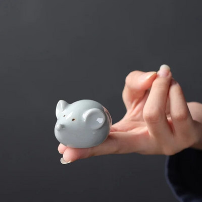 1 ks Keramická čajová ozdoba pre domáce zvieratá, soška zvieratka, figúrka čaju, butiková dekorácia pre domáci čajový obrad, doplnky, keramické remeslá