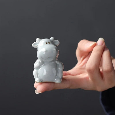 1 ks Keramická čajová ozdoba pre domáce zvieratá, soška zvieratka, figúrka čaju, butiková dekorácia pre domáci čajový obrad, doplnky, keramické remeslá