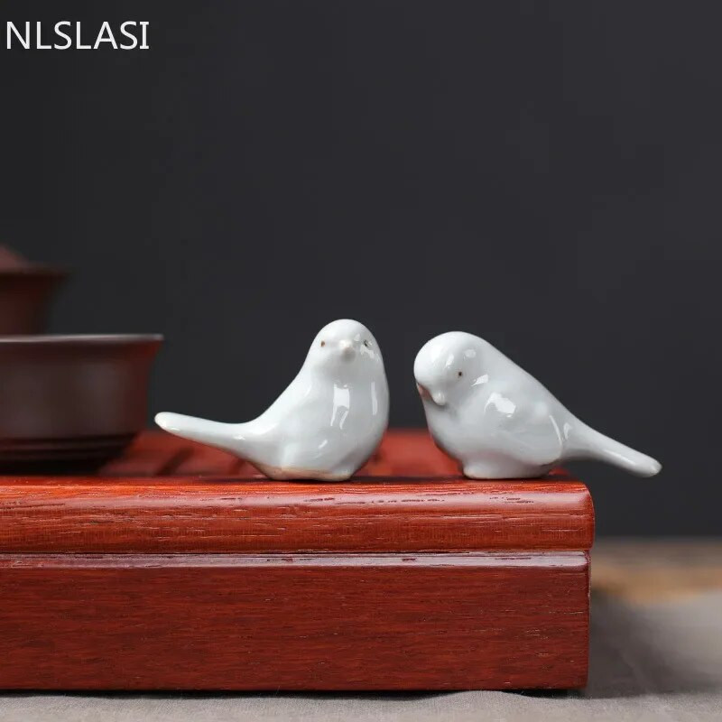 1 buc. Ornamente din ceramică pentru animale de companie Statuie de animale Figurină de ceai Boutique Acasă Ceremonie de decorare a ceaiului Accesorii Artizanat din ceramică