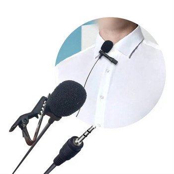 Μικρόφωνο Lavalier 3,5 mm φωνητική βάση κλιπ για κινητό τηλέφωνο Διάσκεψη Ομιλία Μικρόφωνο πέτο ήχου βίντεο