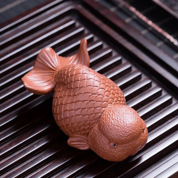 Σετ τσαγιού Purple Clay για κατοικίδια τσαγιού, μοντέλο ψαριού, αξεσουάρ τσαγιού, N003
