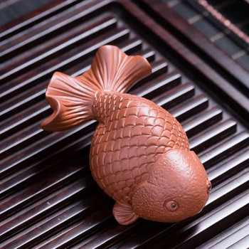 Σετ τσαγιού Purple Clay για κατοικίδια τσαγιού, μοντέλο ψαριού, αξεσουάρ τσαγιού, N003