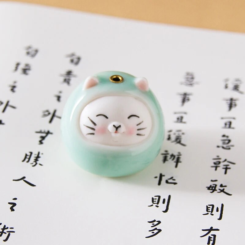 Keraminis kačių ornamentas Celadon smilkalų indas namų dekoracijos Kung Fu smilkalų priedai