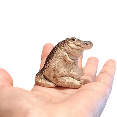 Arbatos gyvūnėlis Puikus meistriškumas Išskirtinis gražus, subtilus dekoratyvinis purpurinis molis, rankų darbo krokodilo arbatos figūrėlė namų apyvokos reikmenys