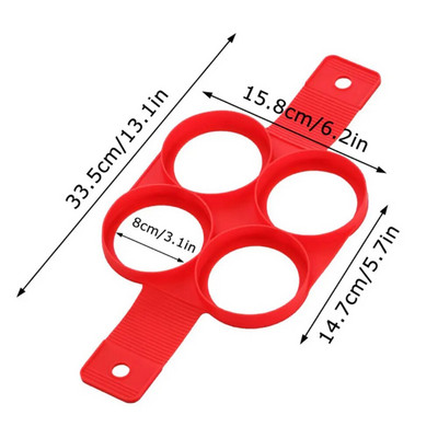 Silikoninis pasaulis Kiaušinių blynų žiedas Nelipnus blynų formavimo formelės Silikoninės kiaušinių viryklės silikoninės omleto formos Kepimo priedams