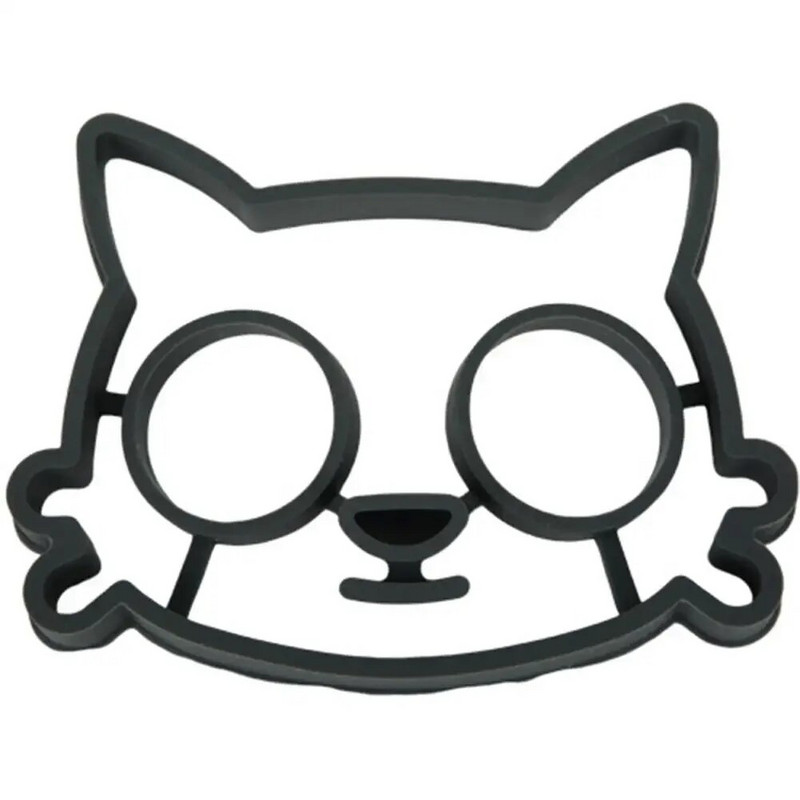 Silikoninė katės storesnė silikagelio forma kiaušinių kepimui Įrankiai Pusryčių omletas Formos įtaisas Blynų žiedas Kiaušinio formos virtuvės įrankis