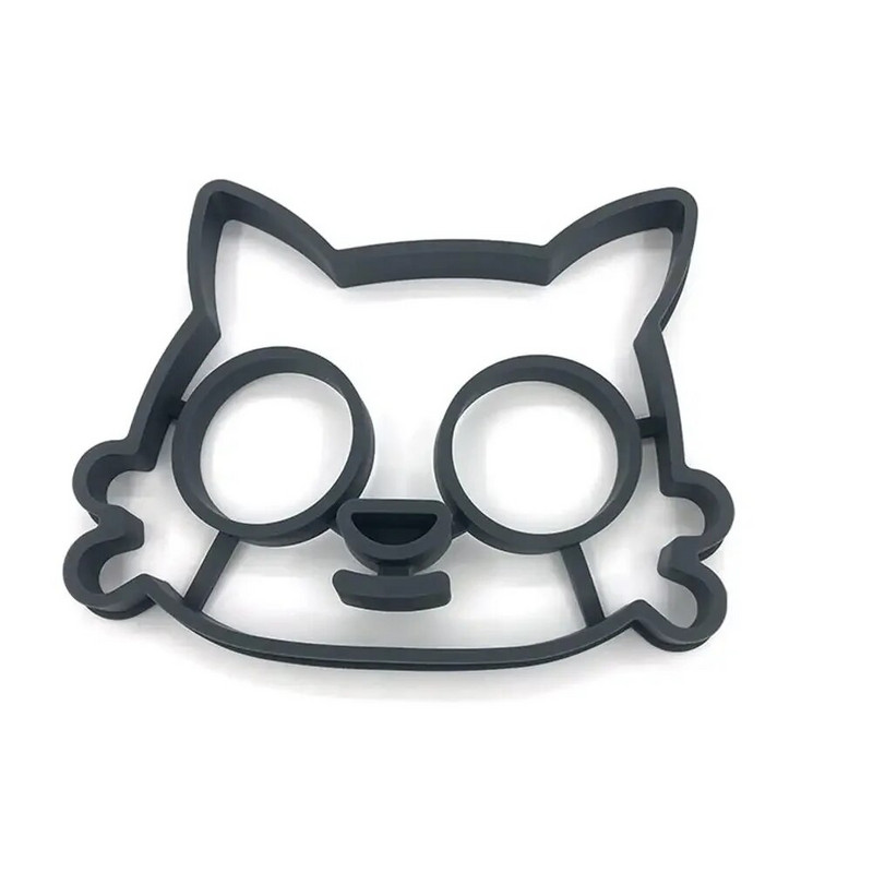 Silikoninė katės storesnė silikagelio forma kiaušinių kepimui Įrankiai Pusryčių omletas Formos įtaisas Blynų žiedas Kiaušinio formos virtuvės įrankis
