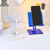 Akrilo planšetinio kompiuterio stovas, reguliuojamas sulankstomas skaidrus laikiklis, skirtas mobiliajam telefonui