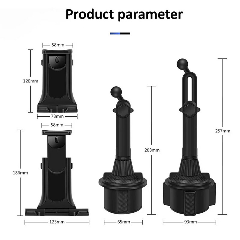 Universalus automobilinis puodelis, planšetinio kompiuterio stovas Telefono laikiklis Mobiliojo telefono laikiklis gėrimų buteliukas iPad tvirtinimo palaikymas išmaniojo telefono mobiliojo telefono kilimėlis 11 colių