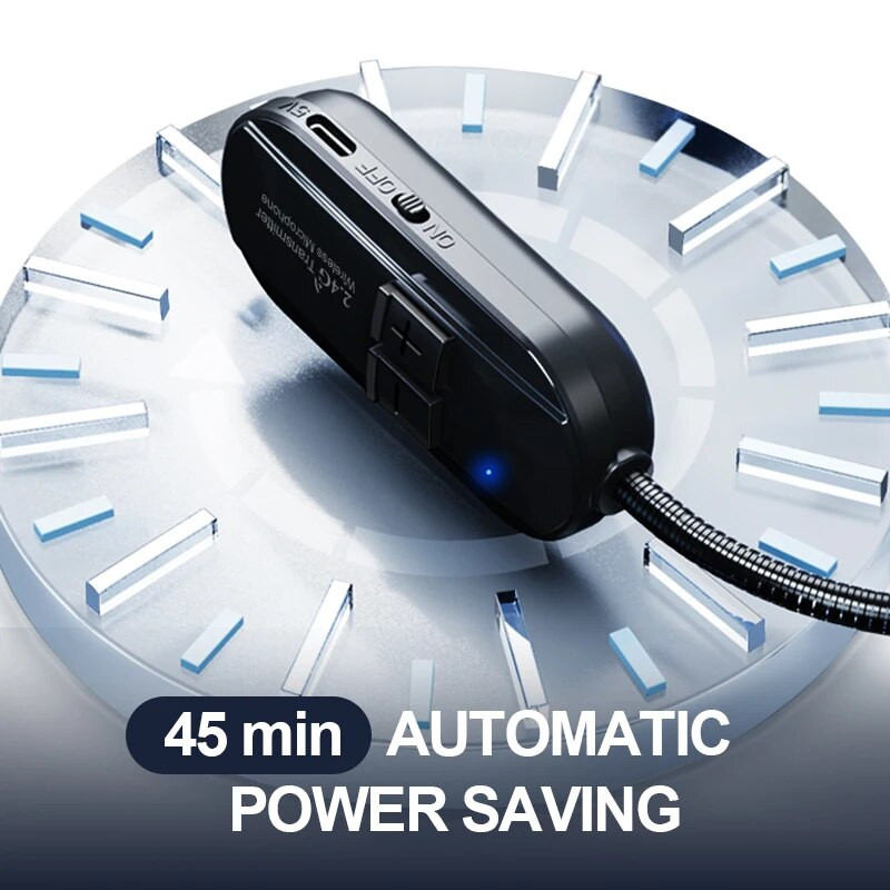 2.4G ant galvos tvirtinamas belaidžio Lavalier mikrofono rinkinio siųstuvas su imtuvu, skirtu stiprintuvui, balso garsiakalbiui, mokymo kelionių vadovas