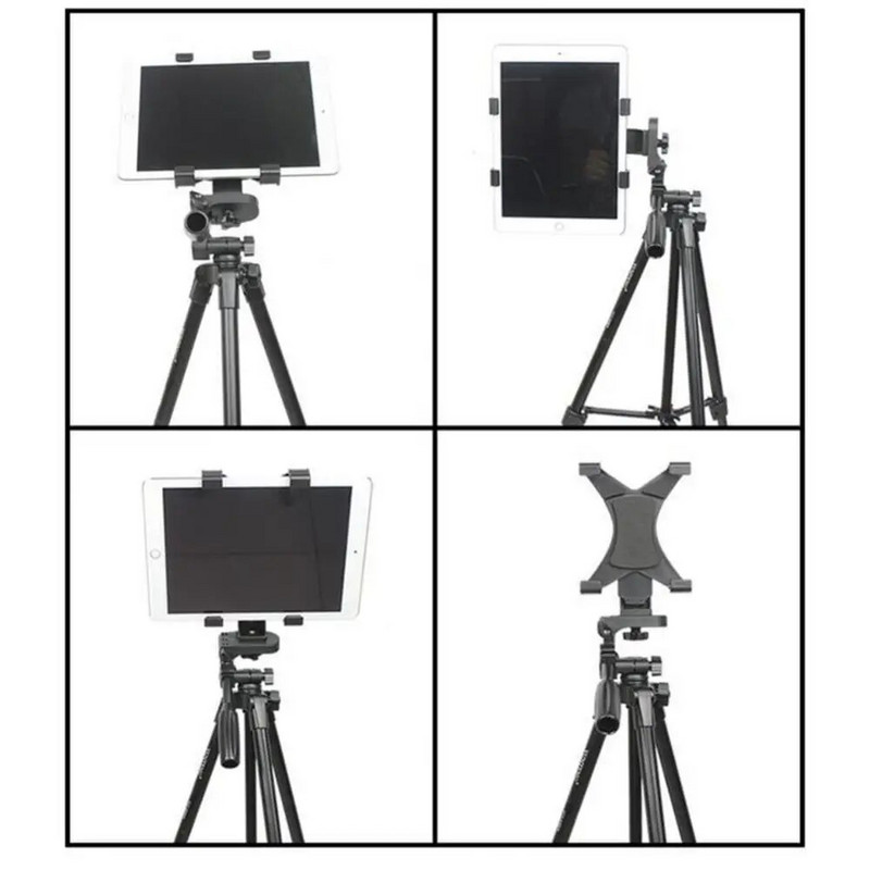 Universaalne reguleeritav tahvelarvutihoidja 1/4-tolline keermeadapteri statiivikinnitusega telefoni tahvelarvuti klambrihoidja iPadi hoidiku tahvelarvutialuse jaoks