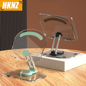 Suport pentru tabletă acrilic rotativ 360° pentru iPad Pro Air Mini Suport reglabil de birou pliabil anti-alunecare pentru iPad de 4,7-13 inci