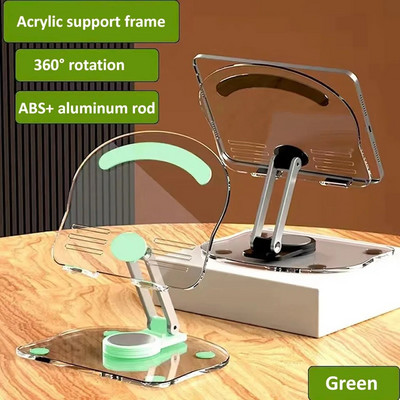 Suport pentru tabletă acrilic rotativ 360° pentru iPad Pro Air Mini Suport reglabil de birou pliabil anti-alunecare pentru iPad de 4,7-13 inci