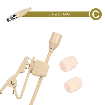 3,5 mm Lavalier Mikrofonas Smėlio spalvos 3 kontaktų 4 kontaktų XLR segtukas su atvartu mikrofonas, skirtas bevieliui, skirtas scenos maldos namams, lektoriams Micropho