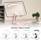 Táblagép asztali állvány, alkalmas: iPad Pro átlátszó akril asztali telefonállvány Olvasókönyvtartó 180 fokos lapos konzol