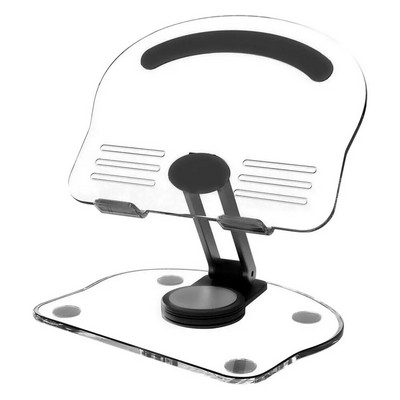 Táblagép asztali állvány, alkalmas: iPad Pro átlátszó akril asztali telefonállvány Olvasókönyvtartó 180 fokos lapos konzol