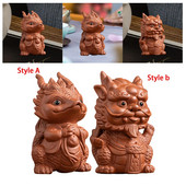 Pixiu statula, mini kinų drakono arbatos gyvūnėlio figūrėlė, skirta svetainei