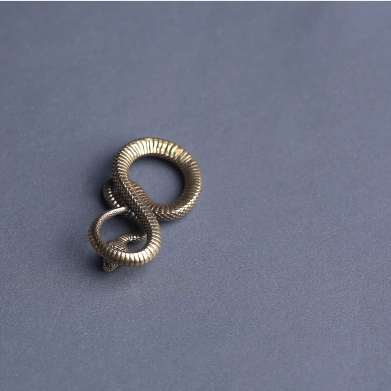 Vario rankų darbo gyvatės arbatos naminių gyvūnėlių figūrėlės Vintažinės bronzos pitono statula Boa ornamentas arbatos ceremonijos priedai Namų stalo dekoras