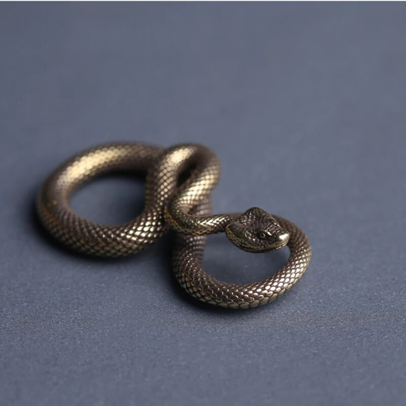 Vario rankų darbo gyvatės arbatos naminių gyvūnėlių figūrėlės Vintažinės bronzos pitono statula Boa ornamentas arbatos ceremonijos priedai Namų stalo dekoras