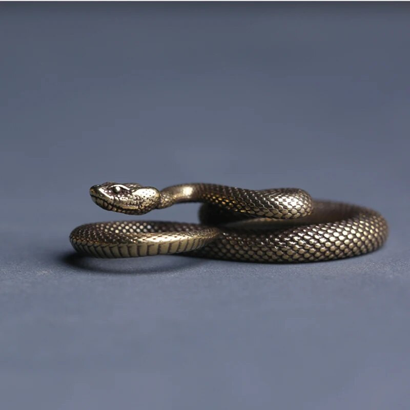 Vario rankų darbo gyvatės arbatos naminių gyvūnėlių figūrėlės Vintažinės bronzos pitono statula Boa ornamentas arbatos ceremonijos priedai Namų stalo dekoras