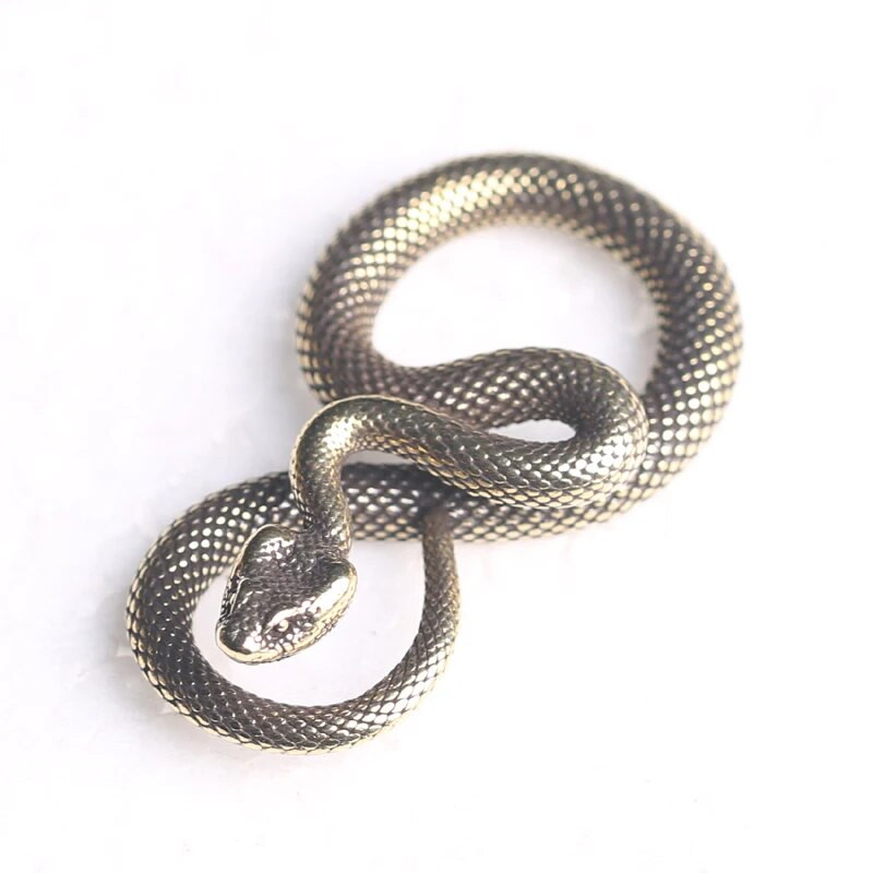 Vario rankų darbo gyvatės arbatos naminių gyvūnėlių figūrėlės Vintažinės bronzos pitono statula Boa ornamentas arbatos ceremonijos priedai Namų stalo dekoras