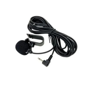 Автомобилен аудио микрофон 3,5 мм жак с щипка Микрофон Стерео мини кабелен външен микрофон за автоматично DVD радио 2/3 м дълги професионалисти