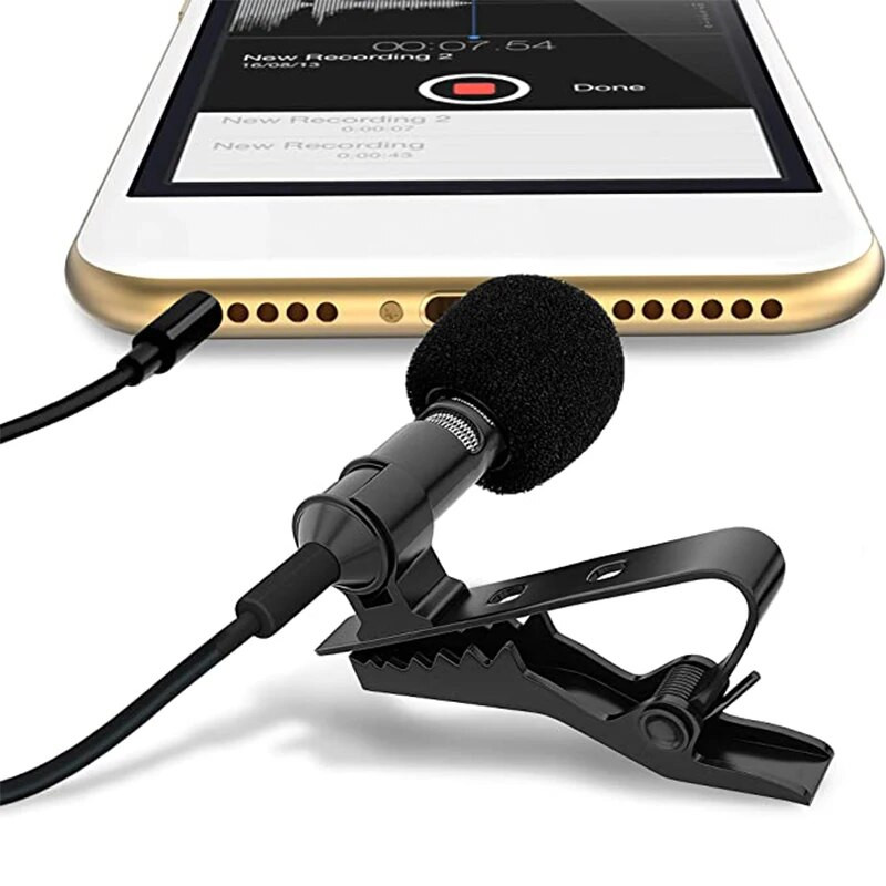 Mini nešiojamasis Lavalier mikrofonas 3,5 mm laisvų rankų laidų linijos daugiakryptis mikrofonas, skirtas kompiuteriniam nešiojamam kompiuteriui mobiliajam telefonui