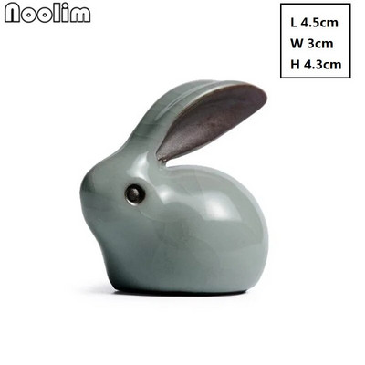 Keramikinė triušio arbata Naminiai papuošalai Kinų liaudies menas Rankų darbo porcelianiniai amatai Smulkių gyvūnų figūrėlės Namų dekoravimas