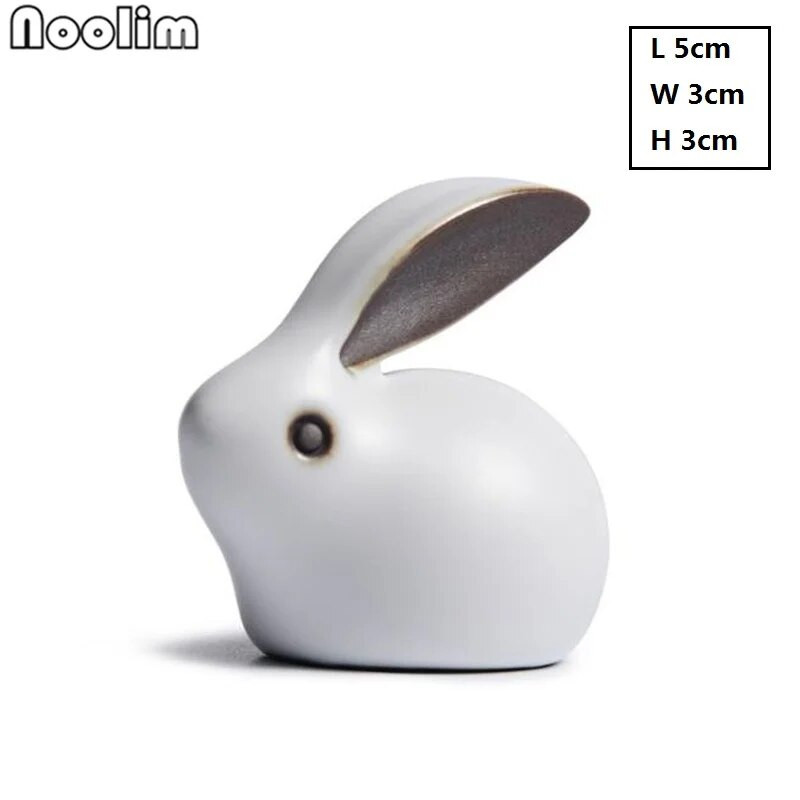 Keramikinė triušio arbata Naminiai papuošalai Kinų liaudies menas Rankų darbo porcelianiniai amatai Smulkių gyvūnų figūrėlės Namų dekoravimas