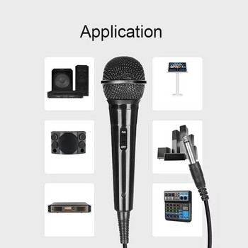B12 Най-добрият караоке микрофон с превключвател за включване и изключване Жичен караоке микрофон с 16,4 фута XLR електретен кондензаторен микрофон за пеене