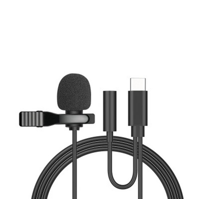 Мини преносим тип C Lavalier Lapel микрофон за Samsung Huawei Xiaomi Lavalier Clip-on записващ микрофон Type-C микрофон