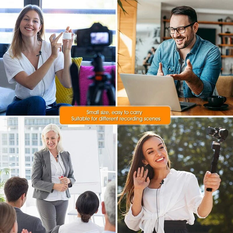 Mini nešiojamas C tipo Lavalier atlapinis mikrofonas, skirtas Samsung Huawei Xiaomi Lavalier Clip-on įrašymo mikrofonas C tipo mikrofonas