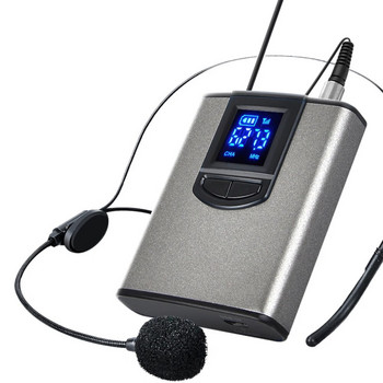 UHF преносими безжични слушалки/петличен реверен микрофон с трансмитер и приемник за тяло 1/4 инча изход, изпълнител на живо