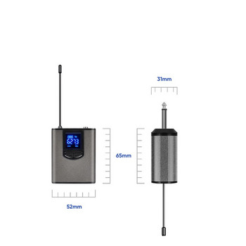UHF преносими безжични слушалки/петличен реверен микрофон с трансмитер и приемник за тяло 1/4 инча изход, изпълнител на живо