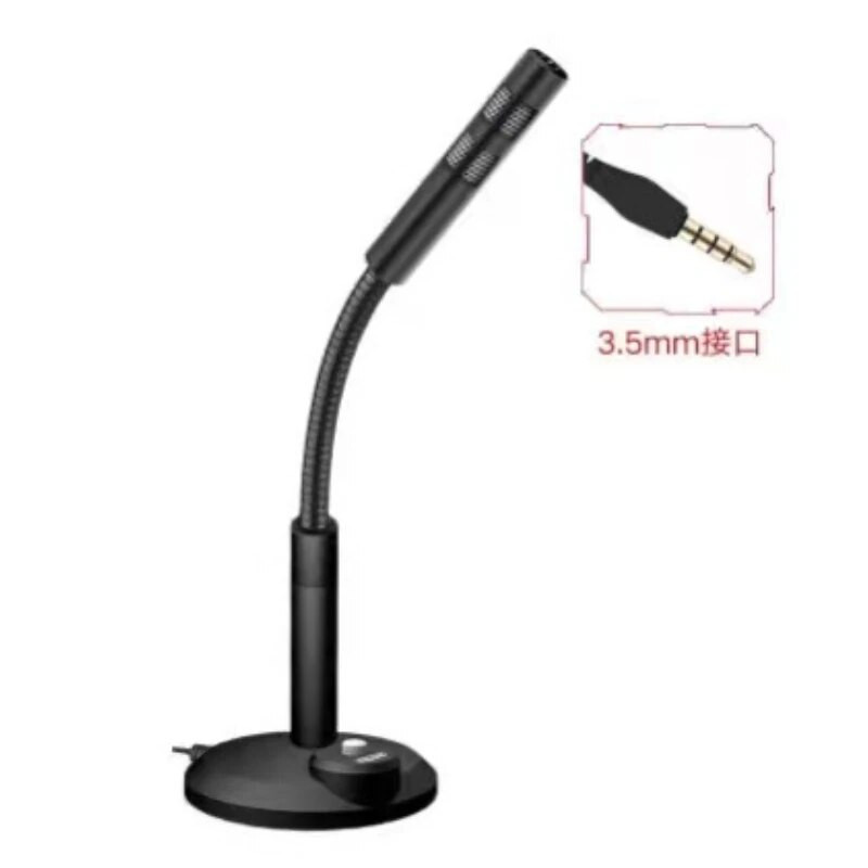 3,5 mm studijinis mikrofonas, kalba mikrofono stovo laikiklis USB stalinis laidinis mikrofonas mini nešiojamasis kompiuteris, skirtas asmeniniams kompiuteriams nešiojamiesiems kompiuteriams garso plokštės įrašymas