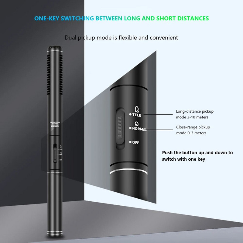 Konferencia Interjú Mikrofon Kondenzátor Mikrofon Interjú felvétel Vlog Live Mic Szuper-kardioid DSLR-hez