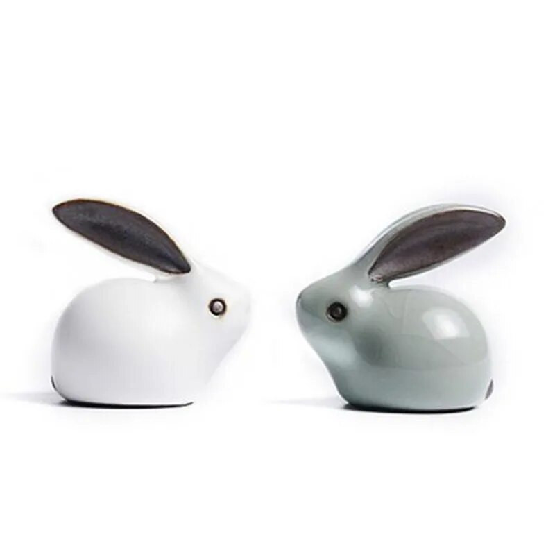 Arbatos gyvūno namų dekoravimas Arbatos dėklo papuošalai Kungfu arbatos priedai Keraminiai triušio arbatos gyvūnai