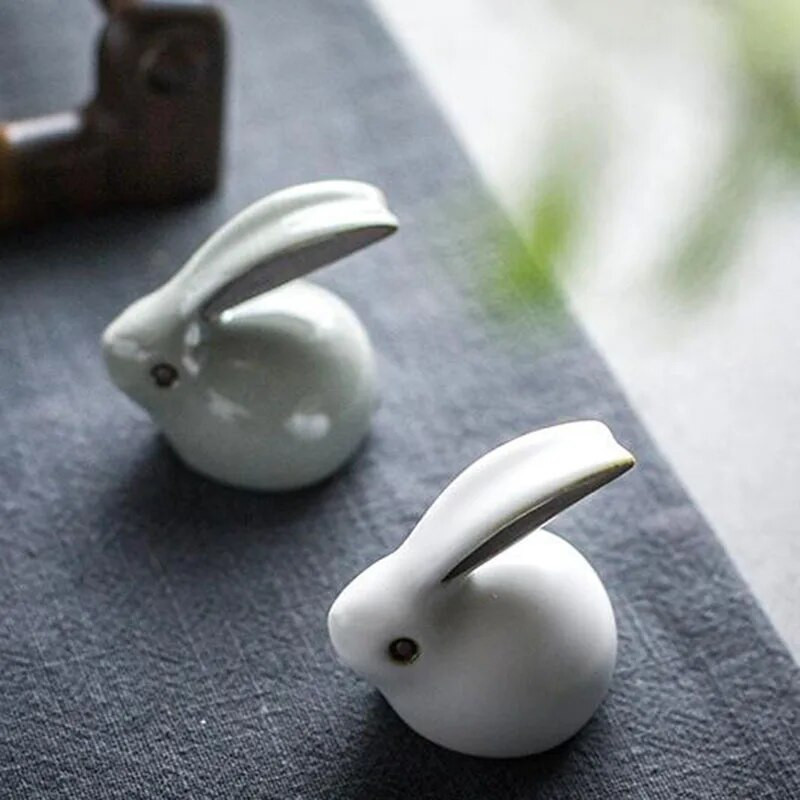 Arbatos gyvūno namų dekoravimas Arbatos dėklo papuošalai Kungfu arbatos priedai Keraminiai triušio arbatos gyvūnai