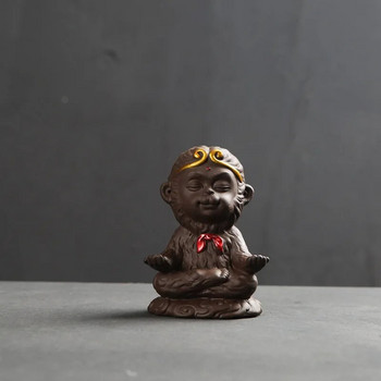 1Piece Chinese Mythical Beings Μοντέλο Monkey King Pet Tea Pet Purple Clay σετ τσαγιού Kung Fu για οικιακό δίσκο τσαγιού και διακόσμηση αυτοκινήτου