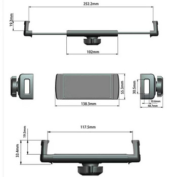 Βάση βεντούζας βάσης για tablet αυτοκινήτου με στηρίγματα σφαιρών 17 mm για παρμπρίζ οχημάτων tablet για iPad 4-13 ιντσών HUAWEI Samsung Galaxy