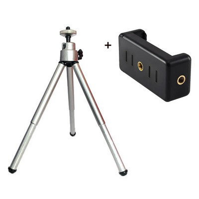 Asztali állvány telefon okostelefonhoz Mini állvány iPhone telefonhoz Tripod mobil fényképezőgéphez Állvány mobiltelefon tartó klipszel