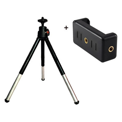 Asztali állvány telefon okostelefonhoz Mini állvány iPhone telefonhoz Tripod mobil fényképezőgéphez Állvány mobiltelefon tartó klipszel