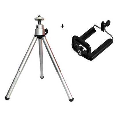 Asztali állvány telefon okostelefonhoz Mini állvány iPhone telefonhoz Tripod mobil fényképezőgéphez Állvány mobiltelefon tartó klipszel