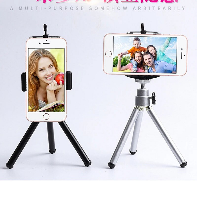 Asztali állvány telefon okostelefonhoz Mini állvány iPhone telefonhoz Tripod mobil fényképezőgéphez Állvány mobiltelefon tartó klipszel